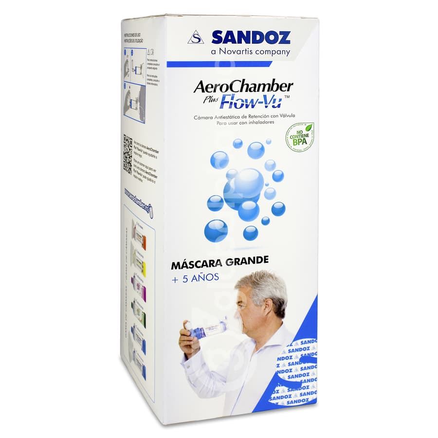 AERO CHAMBER INHALADOR ADULTOS SANDOZ - Imagen 1