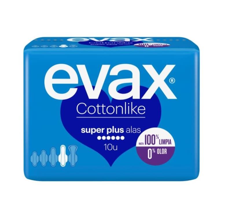 COMPRESAS EVAX COTTONLIKE SUPER PLUS ALAS 10U - Imagen 1