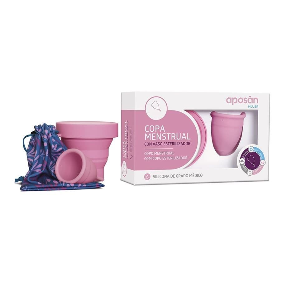 COPA MENSTRUAL CON VASO ESTERILIZADOR TALLA S - Imagen 1