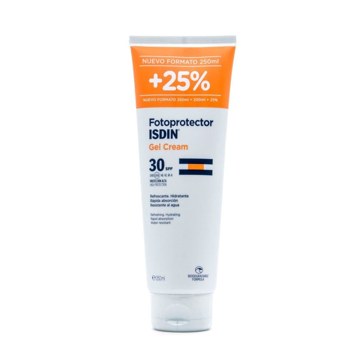 GEL CREAM +25% SPF30+ 250ML ISDIN - Imagen 1