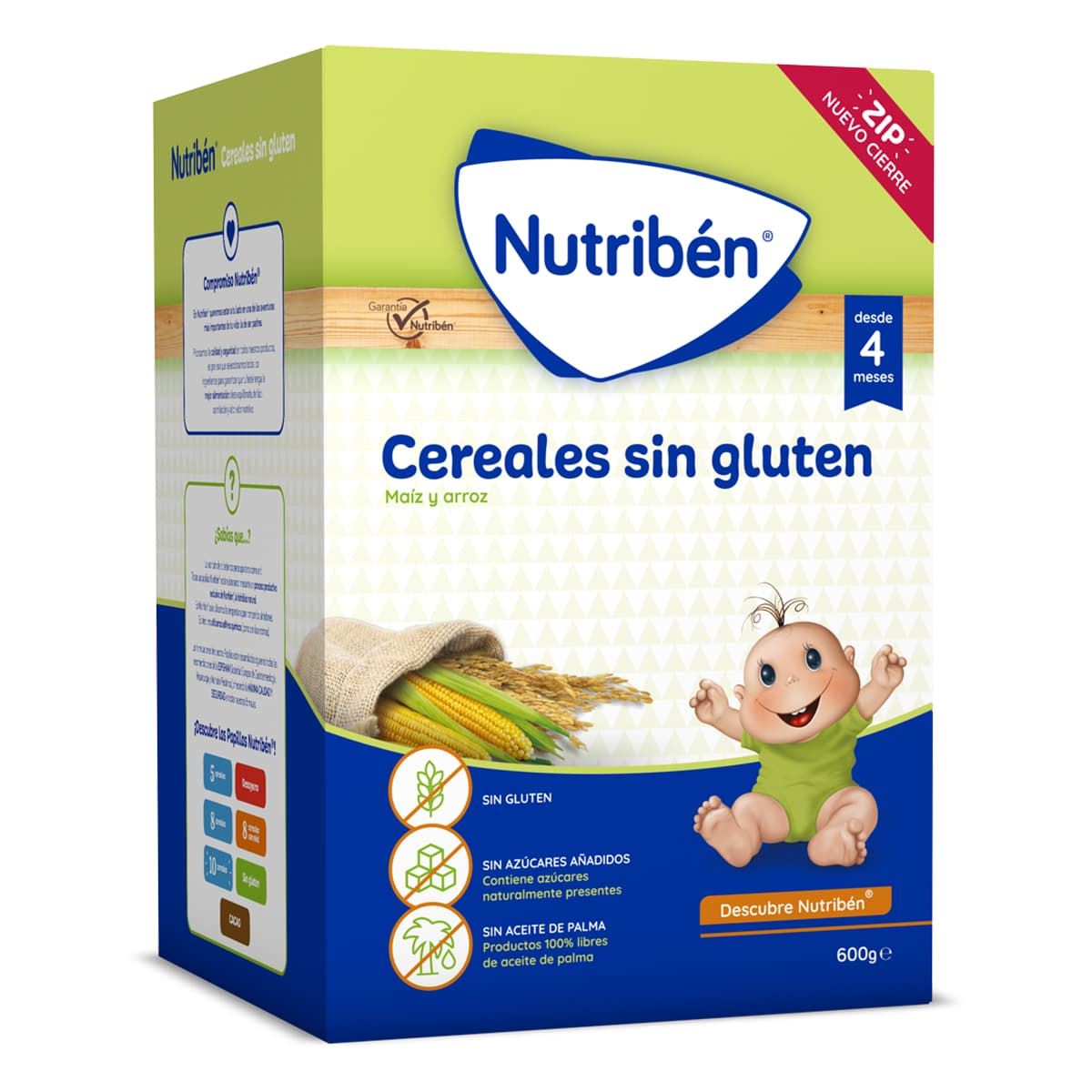 NUTRIBÉN CEREALES SIN GLUTEN 600G - Imagen 1