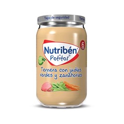 POTITO TERNERA CON JUDÍAS VERDES Y ZANAHORIAS NUTRIBÉN - Imagen 1
