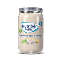 POTITO VERDURITAS CON LENGUADO NUTRIBÉN - Imagen 1