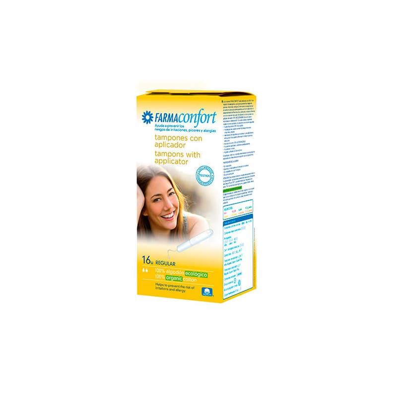 TAMPONES CON APLICADOR FLUJO REGULAR 16U FARMACONFORT - Imagen 1