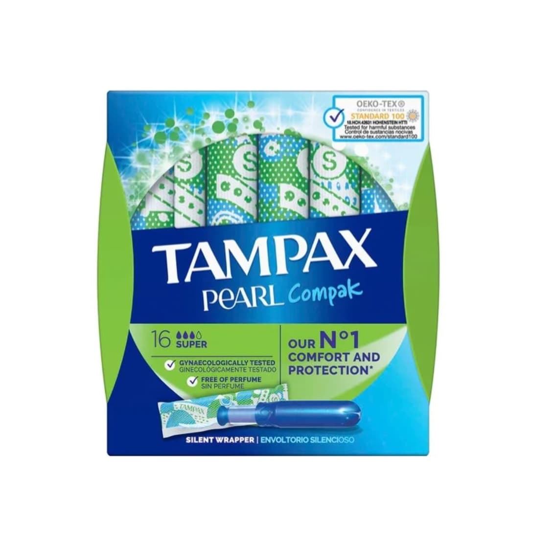 TAMPONES TAMPAX PEARL COMPAK SUPER 16U - Imagen 1