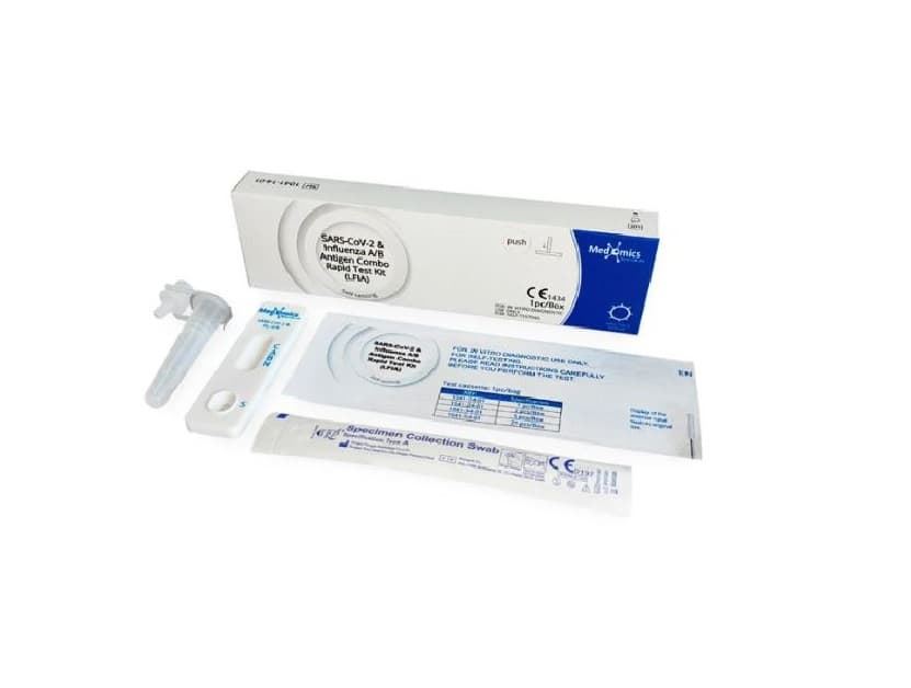 TEST DE ANTIGENOS SARS-CoV-2 & Influencia A/B Antigen Combo Rapid Test Kit (LFIA) - Imagen 1