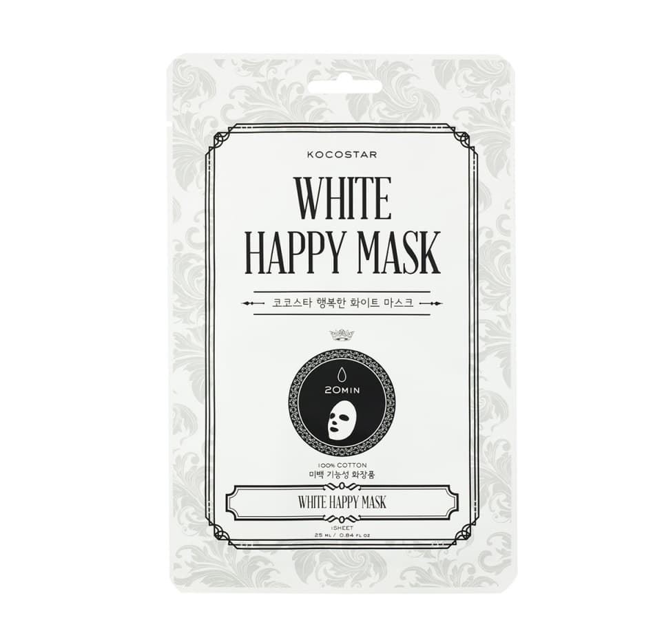 WHITE HAPPY MASK KOCOSTAR - Imagen 1